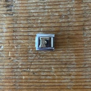 Zoppini Gold Letter F Italian Charm for modular bracelet
